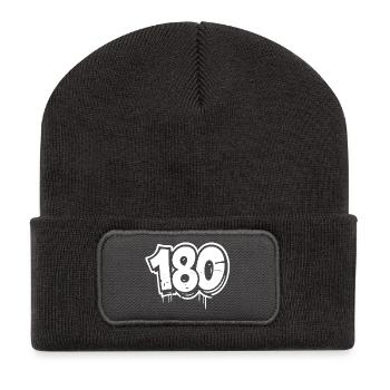 180 Dartsport Profi Outfit Volltreffer - Recycelte Patch Beanie - Dunkelgrau - Vorne