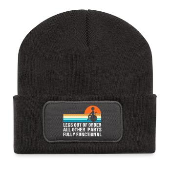 Rollstuhl - Recycelte Patch Beanie - Dunkelgrau - Vorne