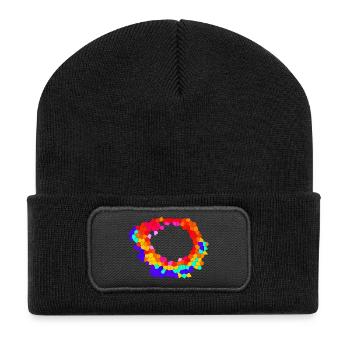 Voronoi Mosaic Orbit - Recycelte Patch Beanie - Schwarz - Vorne