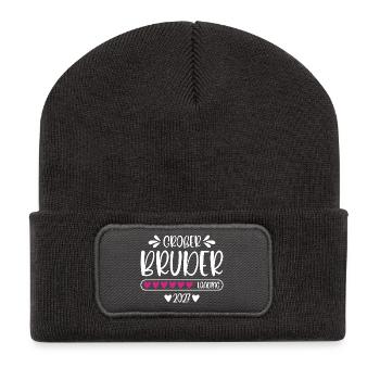 Big Brother 2027 en chargement - Beanie recyclé à patch - charbon - Devant