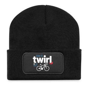 Professionelle Fahrradakrobatik Elite Drehung - Recycelte Patch Beanie - Schwarz - Vorne
