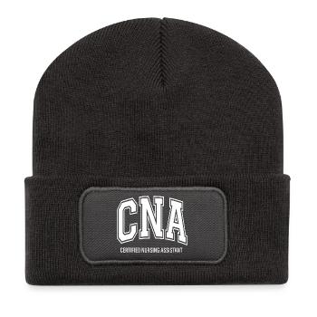 CNA Certified Nursing Assistant - Recycled Patch Beanie - dark grey - Front