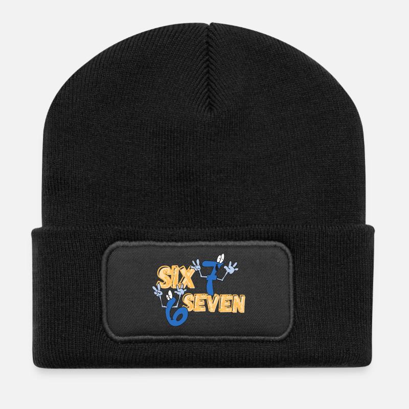 six sept - Beanie recyclé à patch - noir