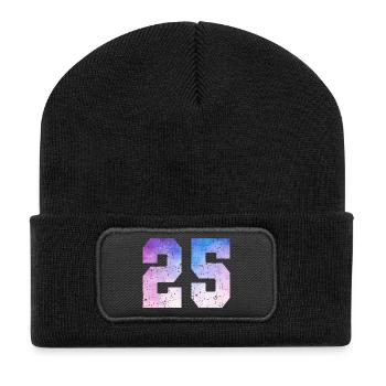 Ausgabe 25 – 25. Jubiläumsgeschenk - Recycelte Patch Beanie - Schwarz - Vorne