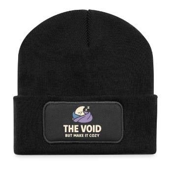 Existenzieller Humor, Nihilismus, Humor, - Recycelte Patch Beanie - Schwarz - Vorne