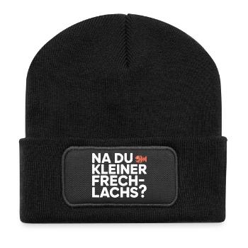 Na Du Kleiner Frechlachs Gamer Lachs Meme Zocker - Recycelte Patch Beanie - Schwarz - Vorne
