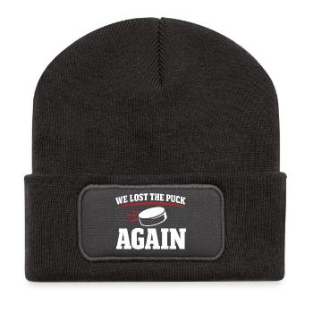 Beer League Hockey Funny Hockey Players Team Humor - Recycled Patch Beanie - dark grey - Front