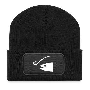 Angeln - Recycelte Patch Beanie - Schwarz - Vorne