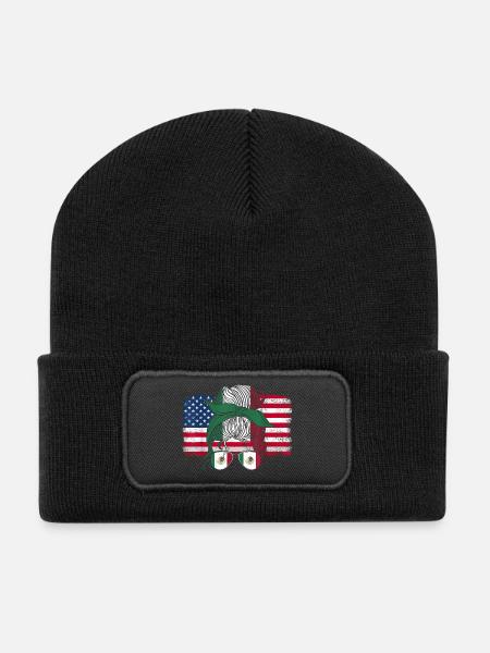Iran Iranisch Frieden Stolz - Recycelte Patch Beanie - Schwarz