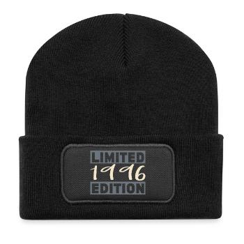 Vintage 1996, 30 Year Anniversary Gift - Recycled Patch Beanie - black - Front