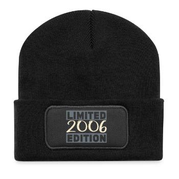 Vintage 2006, 20th Anniversary Gift - Recycled Patch Beanie - black - Front