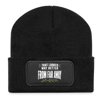 Chasse-écailles-chasseur-bois-cerf-cerf-cerf de Virginie - Beanie recyclé à patch - noir - Devant