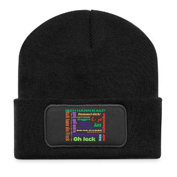 Saarland - Recycelte Patch Beanie - Schwarz - Vorne