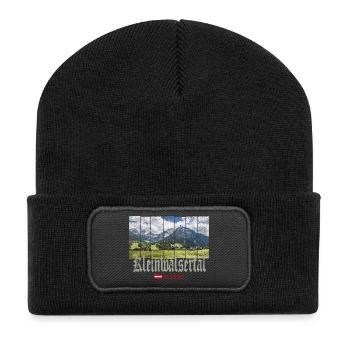 Kleinwalsertal Allgäu in Österreich Souvenir - Recycelte Patch Beanie - Schwarz - Vorne