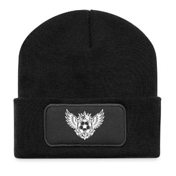 Blason de football Couronne royale - Beanie recyclé à patch - noir - Devant