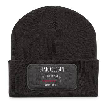 Diabetologin Ausbildung Medizinstudium Ärztin  - Recycelte Patch Beanie - Dunkelgrau - Vorne