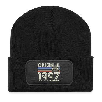 1997 Vintage Vintage Rétro Cadeau d’anniversaire - Beanie recyclé à patch - noir - Devant