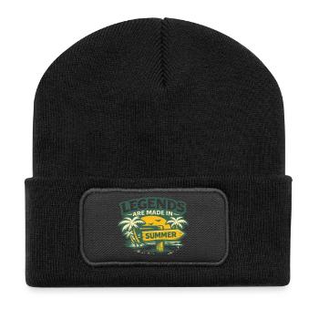 Legenden im Sommer - Recycelte Patch Beanie - Schwarz - Vorne