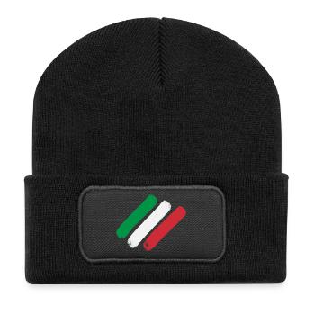 Drapeau italien - Bandes - Beanie recyclé à patch - noir - Devant