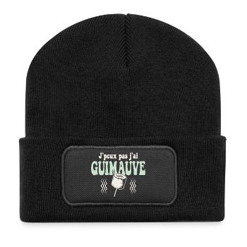 J'peux pas j'ai Guimauve Vert pastel - Beanie recyclé à patch - noir - Devant