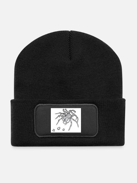 Spidercat - Recycelte Patch Beanie - Schwarz