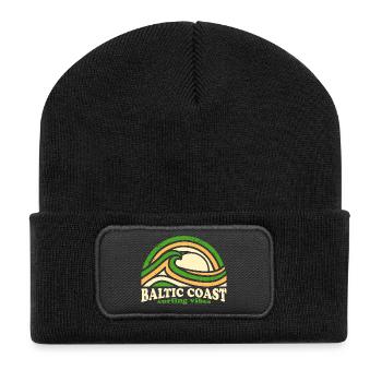 Baltic Coast Surf Design – Retro Green - Recycled Patch Beanie - black - Front