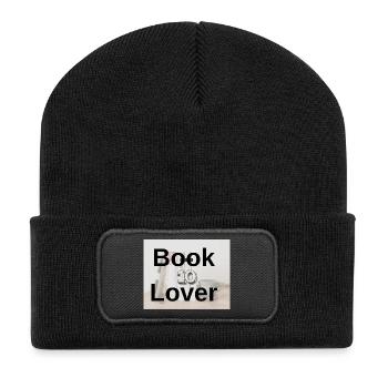 Typographie en Audace pour les Amateurs de Livres - Beanie recyclé à patch - noir - Devant