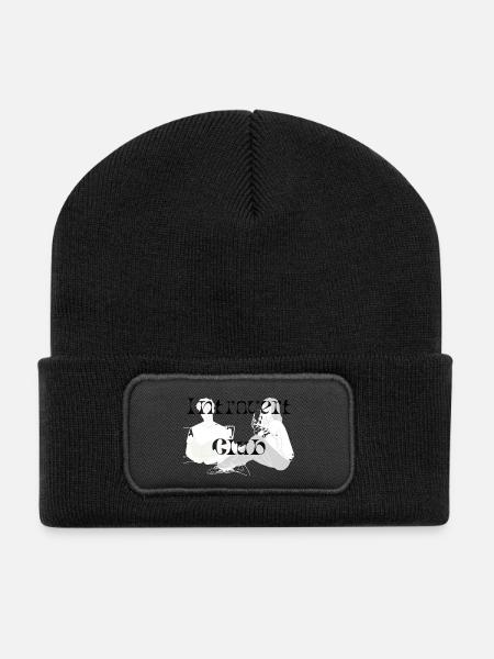 Independent Club Duo Illustration - Recycelte Patch Beanie - Schwarz