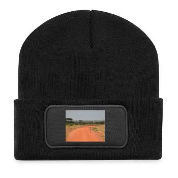 Antilopen auf der Roten Straße - Recycelte Patch Beanie - Schwarz - Vorne