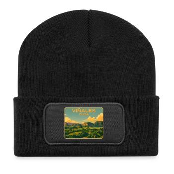 Vinales Kuba - Recycelte Patch Beanie - Schwarz - Vorne