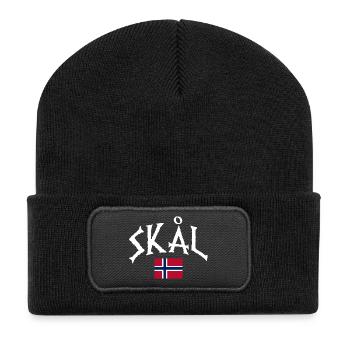 Vacances en Norvège dans les fjords de Norge Voyage en Scandinavie - Beanie recyclé à patch - noir - Devant