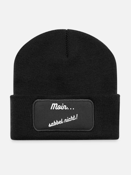 Heimatliebe Nord/ Moin - Recycelte Patch Beanie - Schwarz