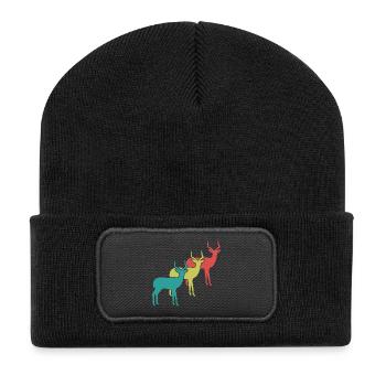 Antelope Silhouettes Vintage - Recycled Patch Beanie - black - Front