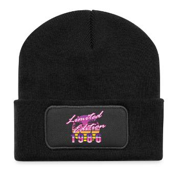 40. Geburtstag Limited Edition 1986 vintage - Recycelte Patch Beanie - Schwarz - Vorne