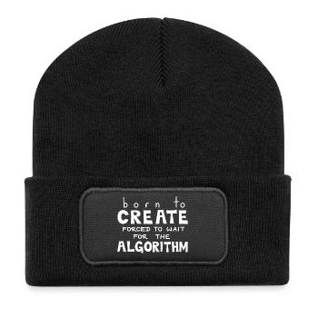 Born To Create, White - Recycled Patch Beanie - black - Front