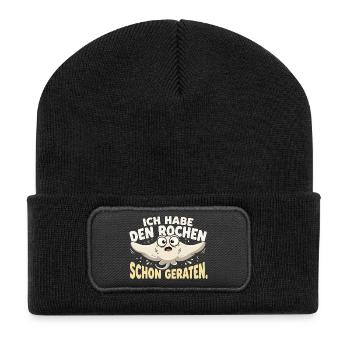 Ich Habe Den Rochen Schon Gebraten - Recycelte Patch Beanie - Schwarz - Vorne