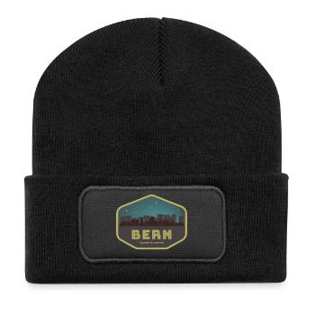Bern Switzerland Skyline Badge Night - Recycled Patch Beanie - black - Front