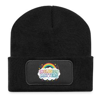 L’inclusion est importante – Éducation spécialisée – Freundli - Beanie recyclé à patch - noir - Devant