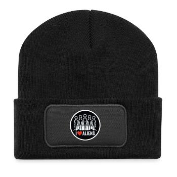 I Love Aliens Extraterrestrial UFO Fan - Recycled Patch Beanie - black - Front