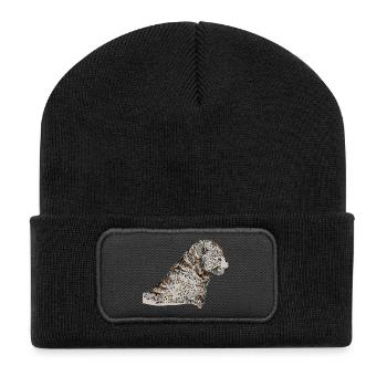 Leopard - Recycelte Patch Beanie - Schwarz - Vorne