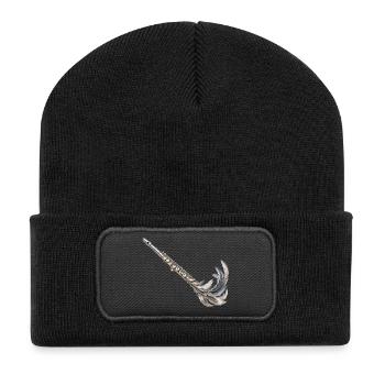 Feather Flow Flöte - Recycelte Patch Beanie - Schwarz - Vorne