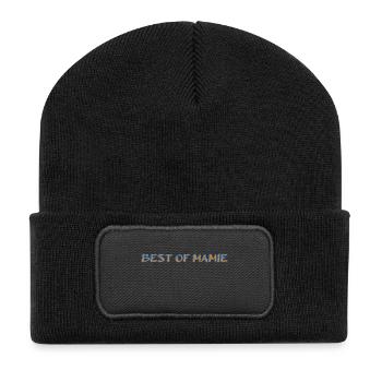 OMA. MUTTERTAG. ALLES GUTE ZUM GEBURTSTAG OMA. ICH LIEBE DICH - Recycelte Patch Beanie - Schwarz - Vorne
