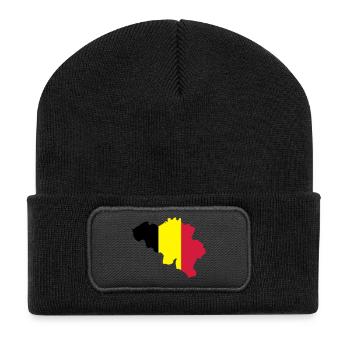 Belgique - Beanie recyclé à patch - noir - Devant