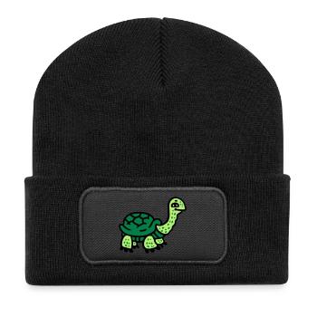 Tortoise 3 - Recycled Patch Beanie - black - Front