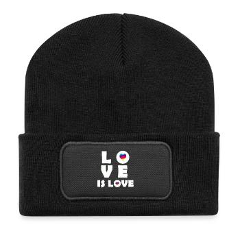 Révolution lesbienne Gay Pride CDD LGBT gay - Beanie recyclé à patch - noir - Devant