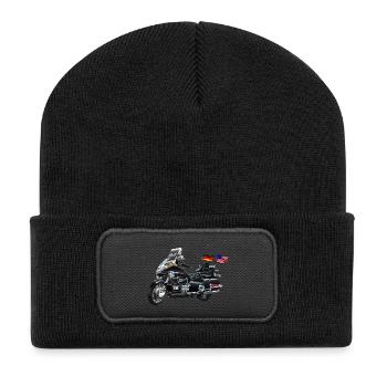 Old Wing - Recycelte Patch Beanie - Schwarz - Vorne