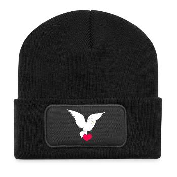 colombe de la paix - Beanie recyclé à patch - noir - Devant