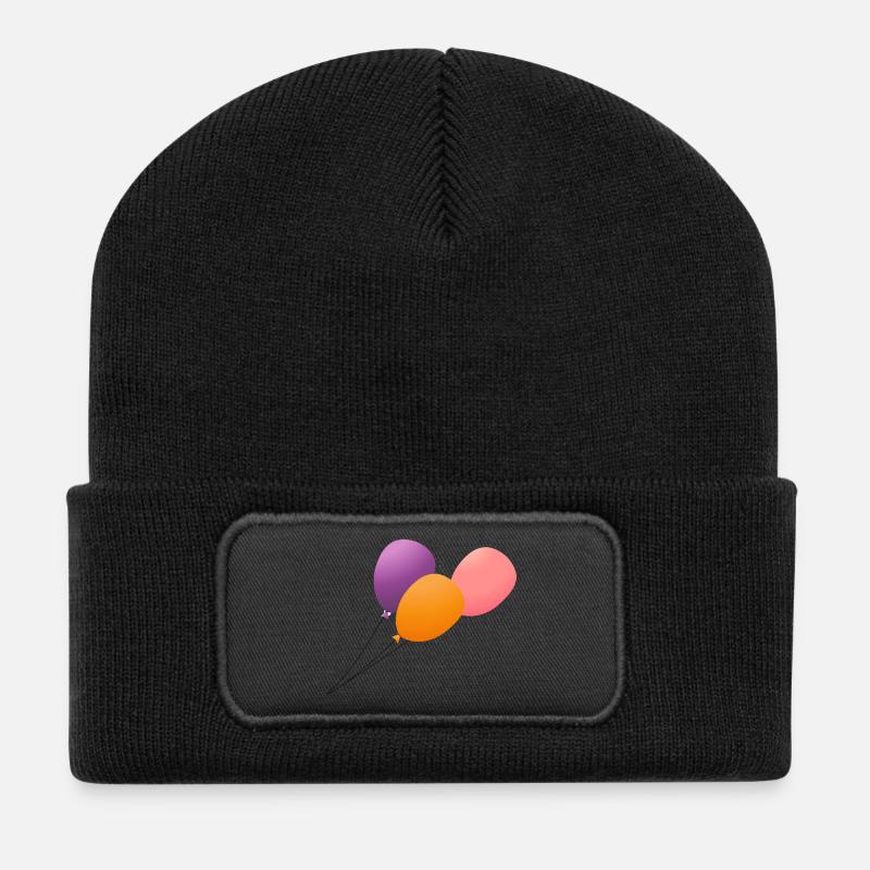 Luftballons - Recycelte Patch Beanie - Schwarz