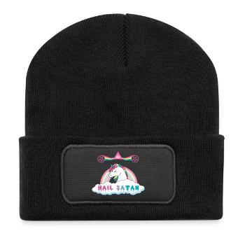 Hail Satan's Unicorn - Recycled Patch Beanie - black - Front