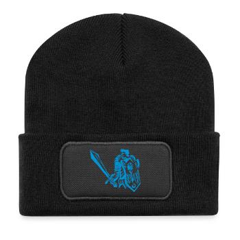 Man Warrior Paladin RPG Tank Fantasy Gift - Recycled Patch Beanie - black - Front